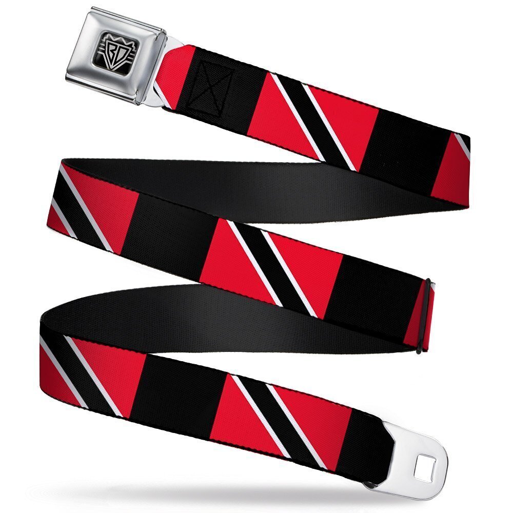 9478 Seatbelt Belt Trinidad & Tobago Flags/Black Block 1.5" Wide